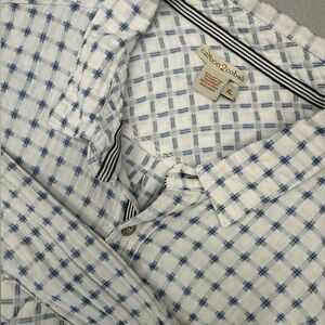 Carbon 2 Cobalt Men’s Double Layer Cotton Woven Button Down Long Sleeve Size XL